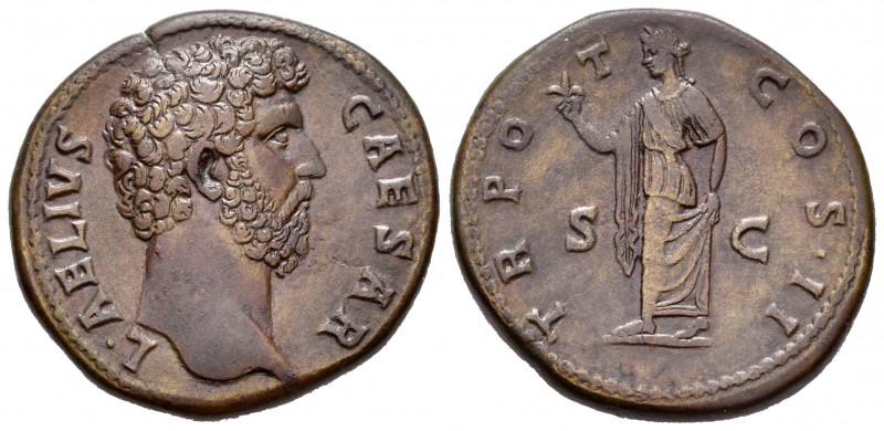 Aelius. Sestercio. 137 d.C. Rome. (Spink-3986). (Ric-1055). Anv.: L AELIVS CAESA...