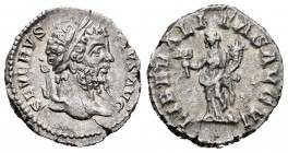 Septimius Severus. Denario. 209 d.C. Rome. (Spink-6306). (Ric-278a). Rev.: LIBERALITAS AVG VI. Liberalitas en pie a izquierda con ábaco y cuerno de la...