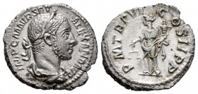 Severus Alexander. Denario. 227 d.C. Rome. (Spink-7902). (Ric-64). Rev.: P M TR P VI COS II P P. Aequitas en pie a izquierdas con balanza y cuerno de ...