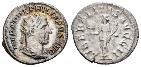 Philip I. Antoniniano. 245 d.C. Rome. (Spink-8937). (Ric-38b). Rev.: LIBERALITAS AVGG II. Libertad en pie a izquierda con ábaco y cuerno de la abundan...
