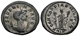 Severina. Antoniniano. 275 d.C. Rome. (Spink-11705). (Ric-4). Rev.: CONCORDIAE MILITVM, en exergo XXI R. Concordia con dos estandartes. Ag. 4,09 g. Ch...