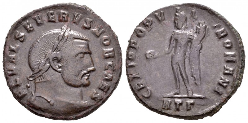 Severus II. Follis. 306-307 d.C. Heraclea. (Spink-14673). (Ric-30). Rev.: GENIO ...