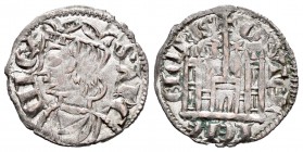 Kingdom of Castille and Leon. Sancho IV (1284-1295). Cornado. Burgos. (Bautista-427 variante). Rev.: B y estrella a los lados de la cruz con arco en l...