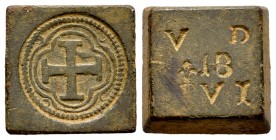 Ponderal francés para moneda española de 2 escudos. Ae. 6,53 g. VF. Est...50,00.