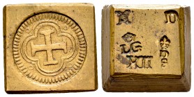 Ponderal francés para moneda española de 4 escudos. Ae. 13,38 g. Almost XF. Est...80,00.