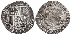 Catholic Kings (1474-1504). 2 reales. Toledo. (Cal 2008-278). Ag. 6,73 g. Scarce. Choice VF. Est...220,00.