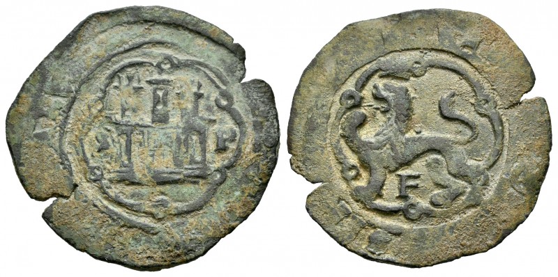 Charles I (1516-1556). 4 maravedís. Santo Domingo. (Cal 2008-73). Anv.: Castillo...