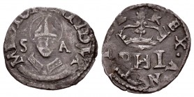 Philip II (1556-1598). Quattrino (trillina). Milano. (Vti-3). Ag. 1,07 g. Rare. Almost VF/VF. Est...60,00.