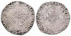 Philip II (1556-1598). 1/20 escudo. 1588. Tournai. (Vanhoudt-310.TO). (Vti-765). Ag. 3,15 g. Scarce. Choice F. Est...90,00.