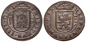 Philip IV (1621-1665). 8 maravedís. 1625. Segovia. (Cal 2008-1528). (Jarabo-Sanahuja-F274). Ae. 6,35 g. Attractive. XF. Est...75,00.