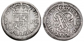 Philip V (1700-1746). 1 real. 1707. Segovia. Y. (Cal 2008-1687). Ag. 2,76 g. Scarce. VF. Est...90,00.