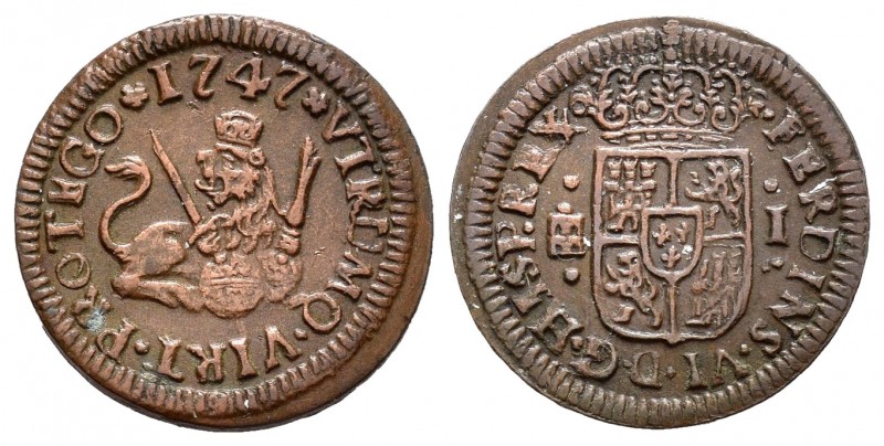 Ferdinand VI (1746-1759). 1 maravedí. 1747. Segovia. (Cal 2008-717). Ae. 1,31 g....