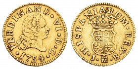 Ferdinand VI (1746-1759). 1/2 escudo. 1754. Madrid. JB. (Cal 2008-251). Au. 1,74 g. VF. Est...150,00.