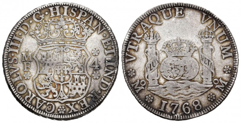 Charles III (1759-1788). 4 reales. 1768. México. MF. (Cal 2008-1128). Ag. 13,25 ...