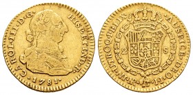 Charles III (1759-1788). 2 escudos. 1781. Santa Fe de Nuevo Reino. JJ. (Cal 2008-559). Au. 6,65 g. Very scarce. Almost VF. Est...275,00.
