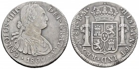 Charles IV (1788-1808). 8 reales. 1800. México. FM. (Cal 2008-695). Ag. 26,59 g. VF. Est...60,00.