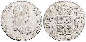Ferdinand VII (1808-1833). 8 reales. 1813. Lima. JP. (Cal 2008-480). Ag. 27,11 g. Almost XF/XF. Est...180,00.