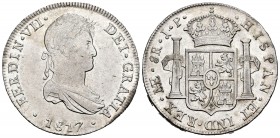 Ferdinand VII (1808-1833). 8 reales. 1817. Lima. JP. (Cal 2008-485). Ag. 26,92 g. It retains some luster. XF. Est...300,00.