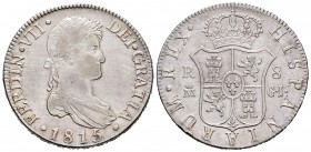 Ferdinand VII (1808-1833). 8 reales. 1815. Madrid. GJ. (Cal 2008-504). Ag. 26,85 g. Original luster. XF. Est...320,00.