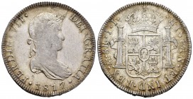 Ferdinand VII (1808-1833). 8 reales. 1817. México. JJ. (Cal 2008-560). Ag. 26,91 g. Almost VF/VF. Est...110,00.