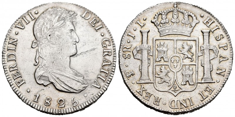 Ferdinand VII (1808-1833). 8 reales. 1825. Potosí. JL. (Cal 2008-618). Ag. 26,98...