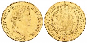 Ferdinand VII (1808-1833). 2 escudos. 1814. Madrid. GJ. (Cal 2008-210). Au. 6,69 g. Rayitas. Choice VF. Est...300,00.