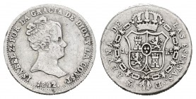 Elizabeth II (1833-1868). 1 real. 1842. Madrid. CL. (Cal 2008-412). Ag. 1,43 g. Escasa. Almost VF. Est...150,00.