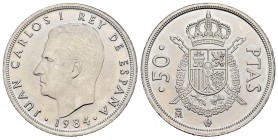 Juan Carlos I (1975-2014). 50 pesetas. 1984. Madrid. (Cal 2008-97). 12,45 g. UNC. Est...35,00.