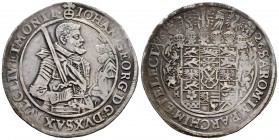 Germany. Saxony. Johan Gregor. 1 thaler. 1626. Dresden. HI. (Km-132). (Dav-7601). Ag. 28,70 g. Choice VF. Est...200,00.