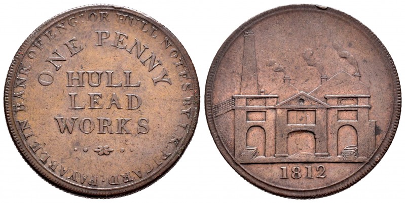 United Kingdom. George III. 1 penny - Token. 1812. Yorkshire. Hull. (Withers-755...