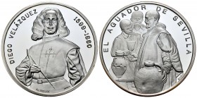 Medalla. Ag. 156,14 g. Diego Velázquez y el Aguador de Sevilla. PR. Est...120,00.