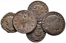 Lote de 5 bronces del Bajo Imperio Romano. A EXAMINAR. Almost VF/Choice VF. Est...60,00.