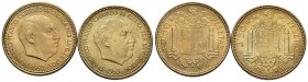Lote de 2 piezas de 2,50 pesetas, 1954 y 1956. A EXAMINAR. UNC. Est...15,00.
