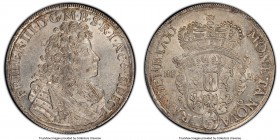 Brandenburg. Friderich III 2/3 Taler 1700-HFH AU58 PCGS, Magdeburg mint, KM618, Dav-276. Seemingly full mint bloom and well defined details in most of...