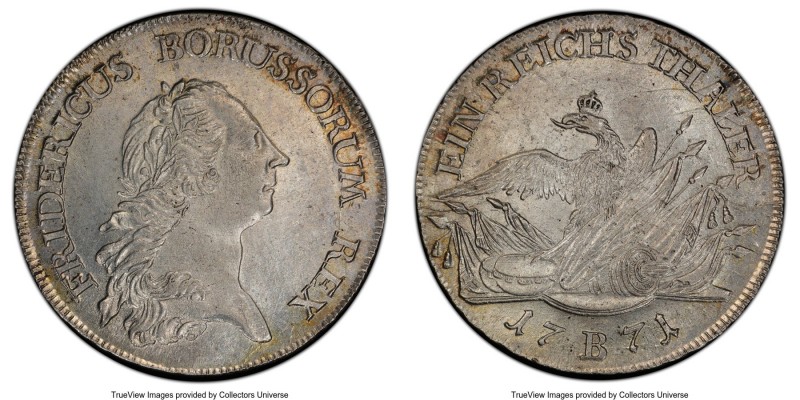 Prussia. Friedrich II Taler 1771-B MS63 PCGS, Berlin mint, KM306.2, Dav-2586A. S...