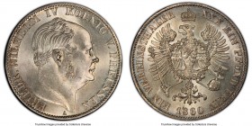 Prussia. Friedrich Wilhelm IV Taler 1860-A MS64+ PCGS Berlin mint, KM471. Eagle reverse. Premium for the grade with alluring luster that captivates th...