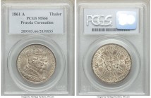 Prussia. Wilhelm I Taler 1861-A MS66 PCGS, Berlin mint, KM488. Muted gray luster with crisp details.

HID09801242017