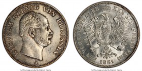 Prussia. Wilhelm I Taler 1861-A MS65 PCGS, Berlin mint, KM489. A gorgeous gem with stunning cartwheel luster.

HID09801242017