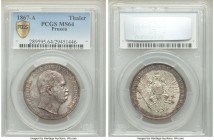 Prussia. Wilhelm I Taler 1867-A MS64 PCGS, Berlin mint, KM494. Splashes of lavender-gray hues are found on the obverse while the reverse shows deeper ...