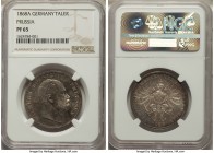 Prussia. Wilhelm I Proof Taler 1868-A PR65 NGC, Berlin mint, KM494. A strikingly gorgeous palette of orange, plum, and sky blue hues throughout the ob...