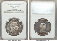 Prussia. Wilhelm I Taler 1871-A MS65 NGC, Berlin mint, KM500. Light russet-gold toning is apparent in the mirrored fields of this example.

HID0980124...