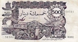 Algeria, 500 Dinars, 1970, VF, p129
 Serial Number: 38384.H.002
Estimate: 25-50 USD