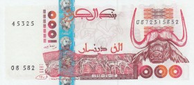Algeria, 1.000 Dinars, 1998, UNC, p142b
 Serial Number: 0872315852
Estimate: 15-30 USD