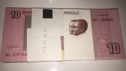 Angola, 10 Kwansas, 2012, UNC, p151B, BUNDLE
Total 100 banknotes
Estimate: 40-80 USD