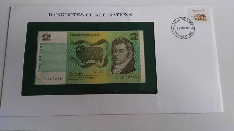 Australia, 2 Dollars, 1979, UNC, p43c, FOLDER
Banknotes of all nations, Serial ...
