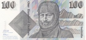 Australia, 100 Dollars, 1992, UNC, p48d
 Serial Number: ZKH 209671
Estimate: 100-200 USD