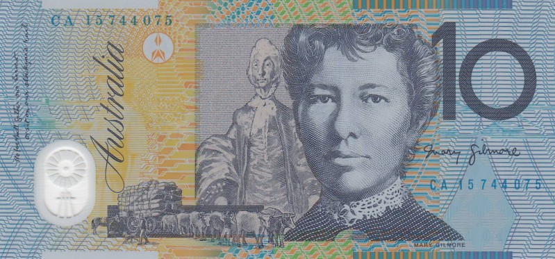 Australia, 10 Dollars, 2016, UNC, p58h
Polymer plastic banknotes, Serial Number...