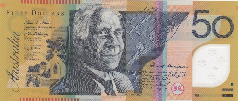 Australia, 50 Dollars, 2003/2014, UNC, p60
Polymer Banknot, Serial Number: AC16...