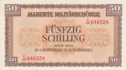 Austria, 50 Schilling, 1944, XF(+), p109
 Serial Number: C/22 646524
Estimate: 25-50 USD