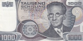 Austria, 1.000 Shillings, 1983, XF, p152b
 Serial Number: P 082830 G
Estimate: 80-150 USD